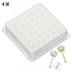 пирсинг в нос  пирсинг в нос серебро 925 бижутерия для женщин пирсинг носа серьги для пирсинга гвоздик в нос украшения для пирсинга  серьги в нос пирсинг кольцо нос 36 шт.комплект, кольцо для пирсинга носа с фианитами