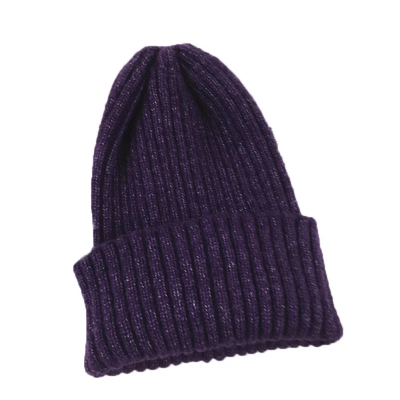 Зимняя однотонная шапка ярких цветов теплая с высоким воротником модные шапки