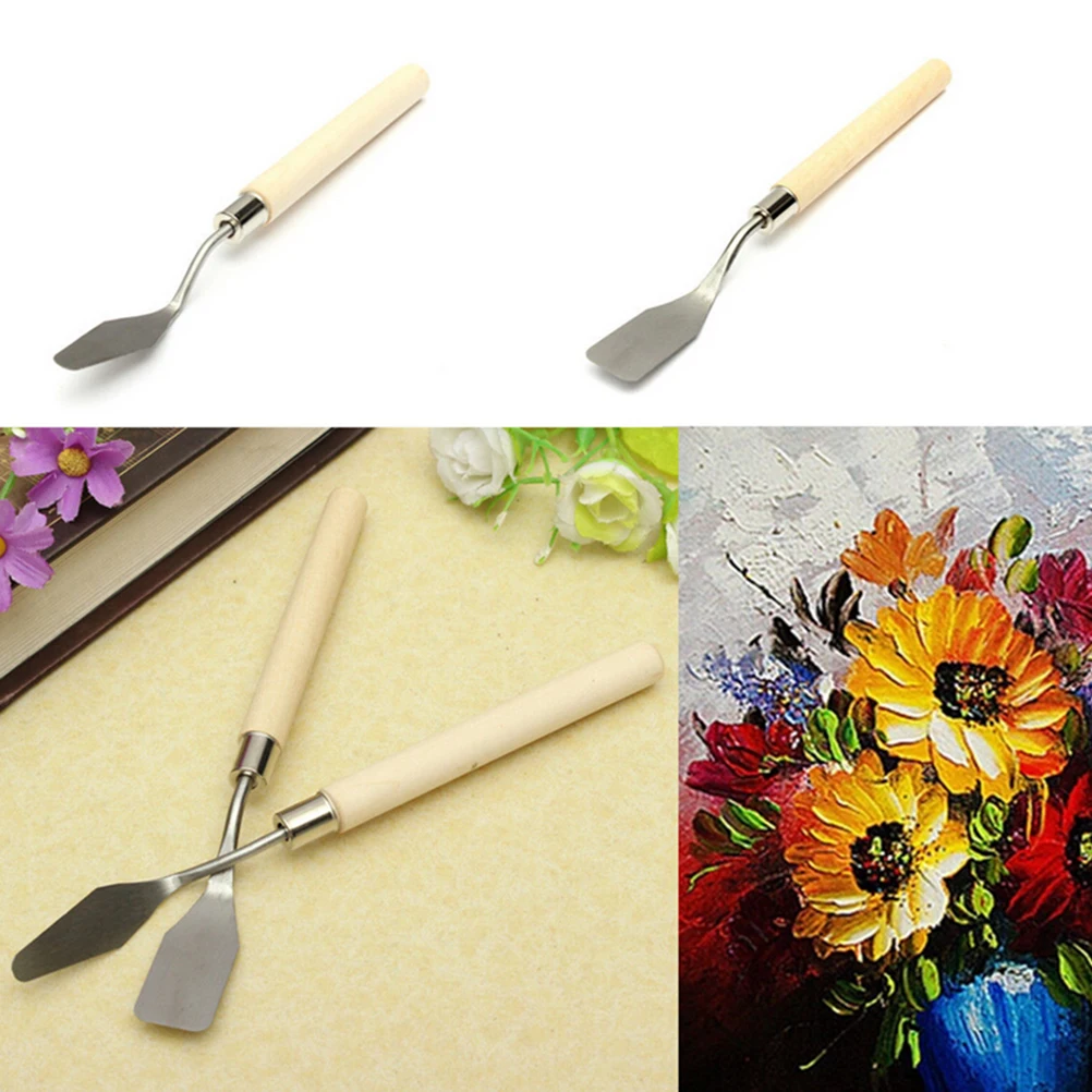 

1pc Oil Painting Paint Art Craft Metal Spatula Set Stainless Steel Artist Painting Calligraphy Palette Knife Spatula