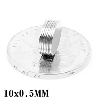 20501002003005001000pcs 10x0 5mm thin round strong magnet 10mm x 0 5mm neodymium permanent magnet disc 10x0 5 n35 100 5