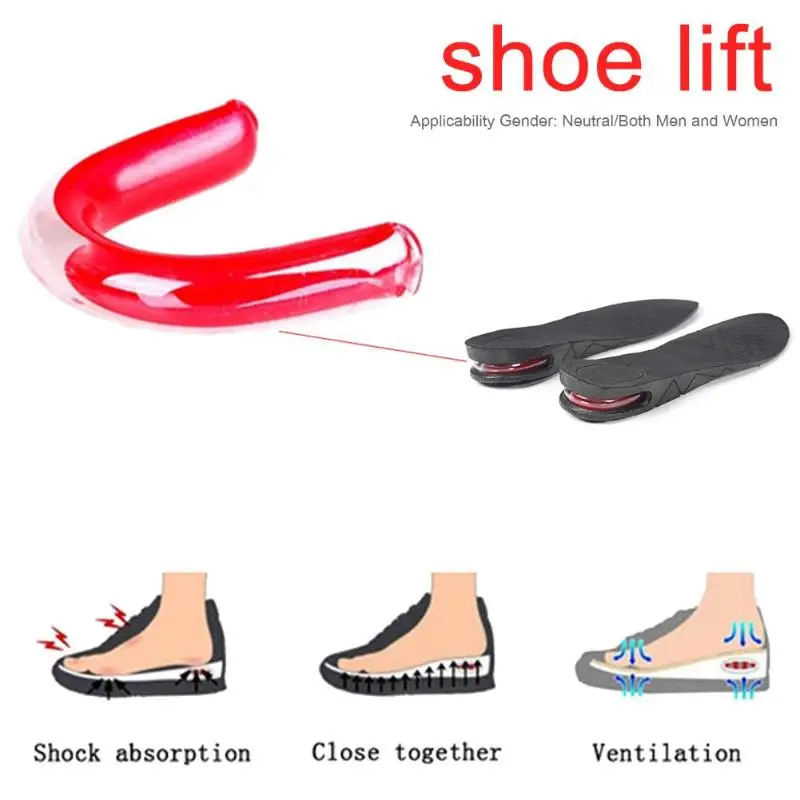 Стельки унисекс для увеличения роста 3-9 см мужчин и женщин вставки в обувь