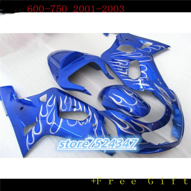 

Motorcycle Fairing kit for GSXR600 750 K1 01 02 03 GSXR 600 GSXR750 2001 2002 2003 ABS blue Fairing
