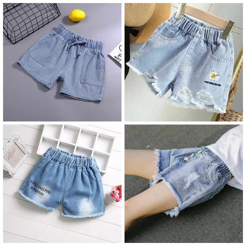 Джинсовые шорты для девочек 3 15 лет на возраст от 2019 года|shorts jeans women|shorts basketballshorts