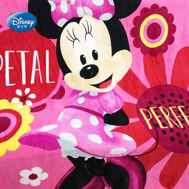 Disney мультфильм красный Минни Маус плюшевое спальное одеяло пледы Чехлы 150x200 см на кровать диван для девочек декор для детской спальни
