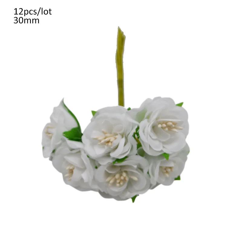 1 Set White Artificial Flower Fruit Stamens Cherry Christmas Plastic Pearl Berries for Birthday DIY Gift Box Decorated Wreaths