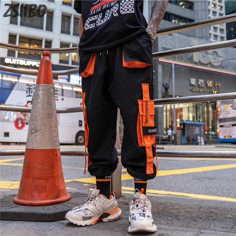 2019 сращивающиеся накладные карманы шаровары мужские беговые брюки в