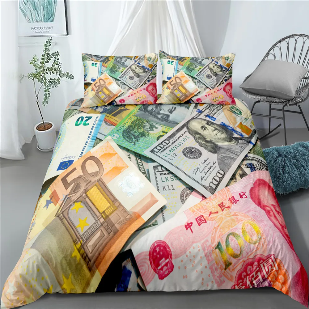 Деньги Доллар фунт пространстве 3 шт./компл. комплект постельных принадлежностей