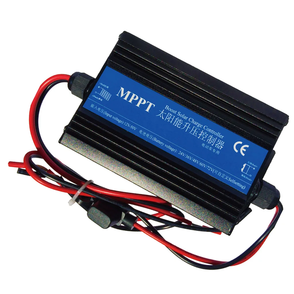 Controlador de carga Solar, regulador de Panel de 4 LEDs MPPT Boost, 24V-72V-2