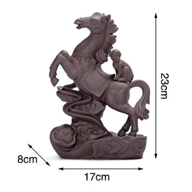 Большой размер Стоящая Лошадь обезьяна задний поток благовония горелка ручной