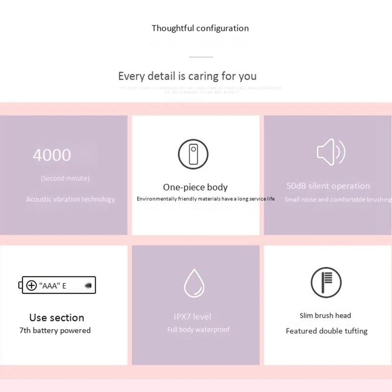 Звуковая электрическая зубная щетка для взрослых и детей-водонепроницаемая