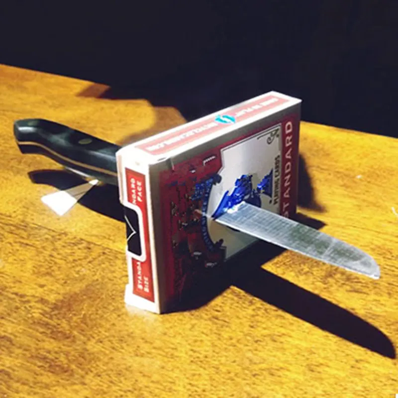 Ножи через металлические чудесное 2 0 фокусы монеты маг закрыть иллюзии трюк