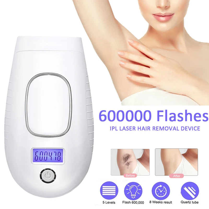 

Лазерный эпилятор с 600000 вспышками, удаление волос со светодиодным дисплеем для женщин, перманентное лазерное удаление волос, устройства дл...