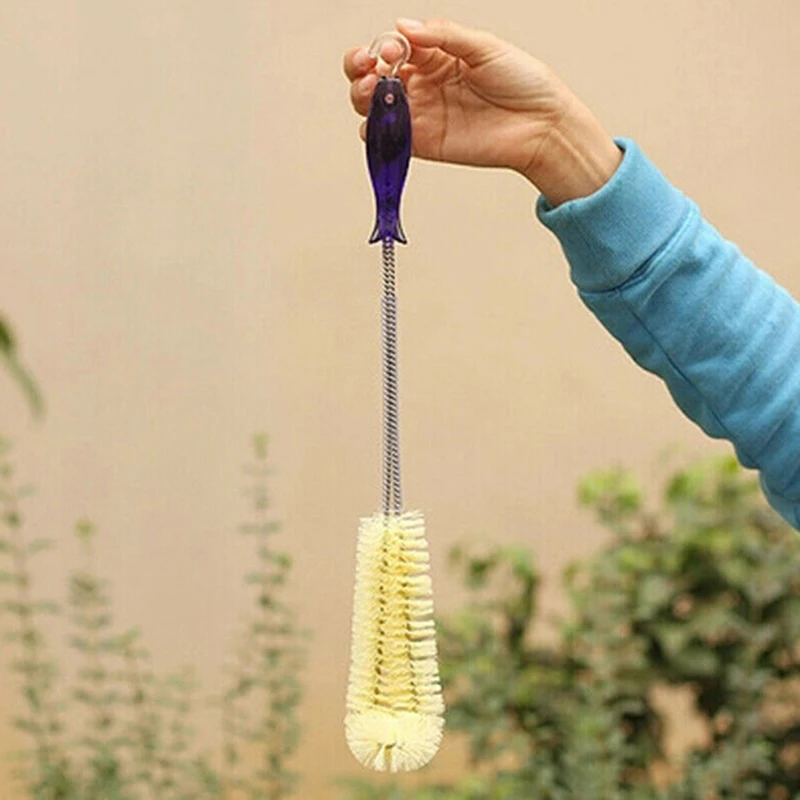 

40CM Plastic Long Handle Flexible Bottle Thermos Cleaning Brush Kitchen Thermos Teapot Cleaner Tool 40*6*5.5cm