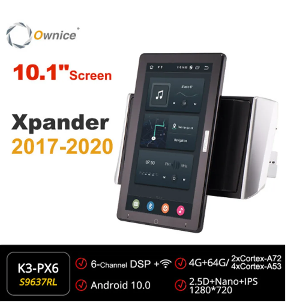 

1280*720 Ownice Android 10,0 автомобильный радиоприемник forMitsubishi Xpander 2017 - 2020 мультимедийный Видео Аудио Авто 10,1 дюймов поворотный