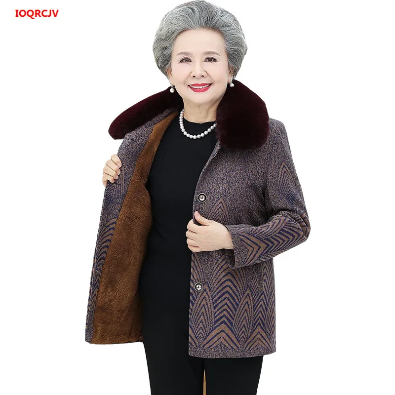 Зимняя теплая куртка для пожилых женщин и Новинка Coa 2021 утепленные пальто с