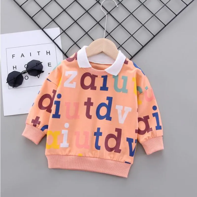 Новинка 2020 пуловер с принтом футболка на осень и зиму детские свитера футболки