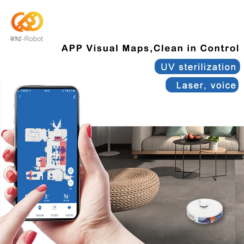 Робот-пылесос с функцией сухой и влажной уборки 4000 Па | Бытовая техника