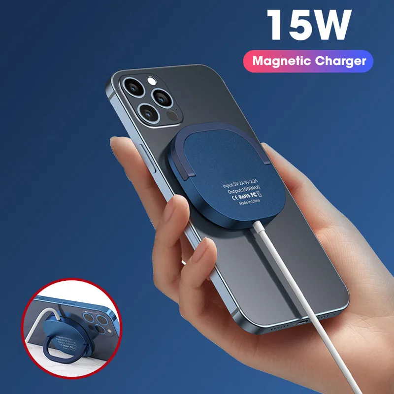 

15W Magnetic Wireless Charger for iPhone 12 Pro Max 12Pro Qi Fast Charger for iPhone 12 Mini USB C PD Adapter Magsafing