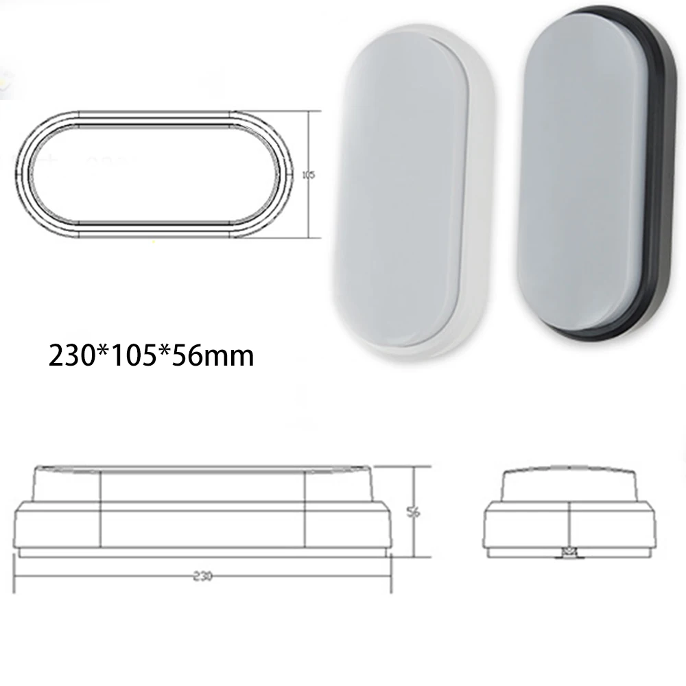 

12W 15W LED Waterproof ceiling Lights Ultra-thin elliptic Lamps for Balcony/ The Living Room/ Kitchen/aisle