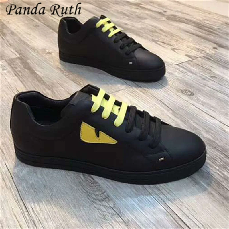 Panda Ruth 2019 Men Shoes Fashion Lace-up Genuine Leather Sneakers Casual zapatos de hombre Non-slip tenis masculino | Обувь