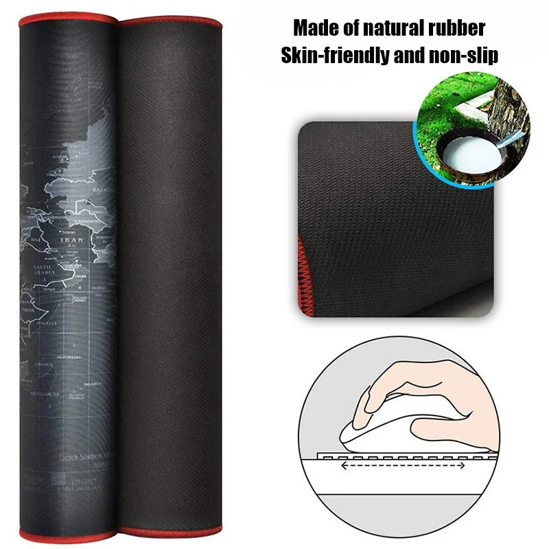 Большой коврик для мыши Карта мира красный замок геймер большая компьютерная