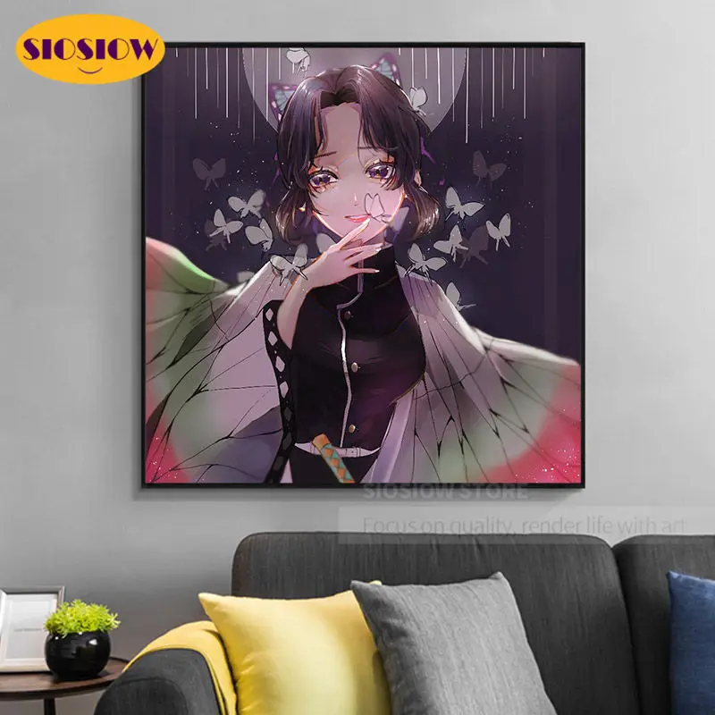 5d алмазная живопись сделай сам полный круг рассекающий демонов Shinobu Kochou Набор