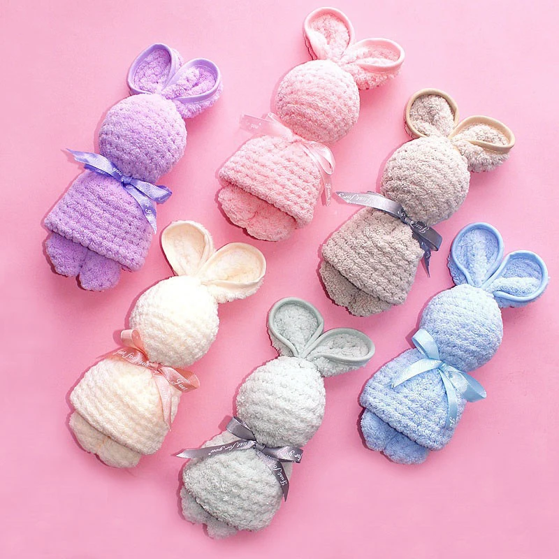 

Bunny Rabbit Plush Towel Soothing Baby Towel Appease Toys Cute Infants Bath Soft Security Blanket Doll Plush Bath Towel