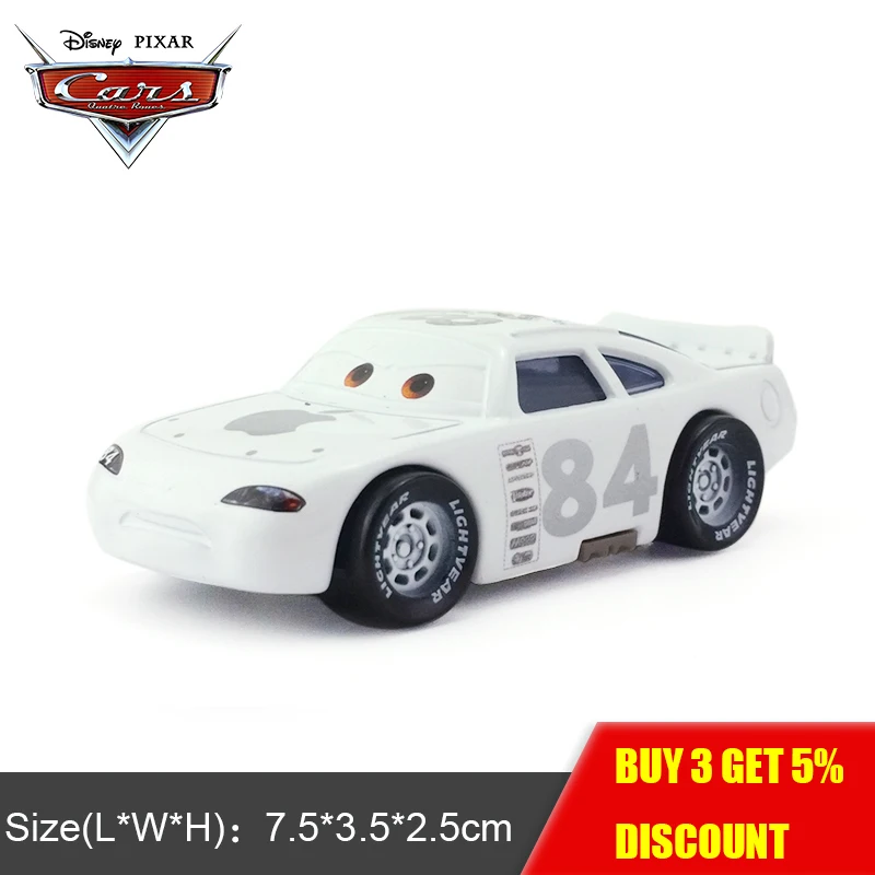 Disney Pixar Cars No.84 белый Icar 1:55 металл литье под давлением развивающие игрушки модель