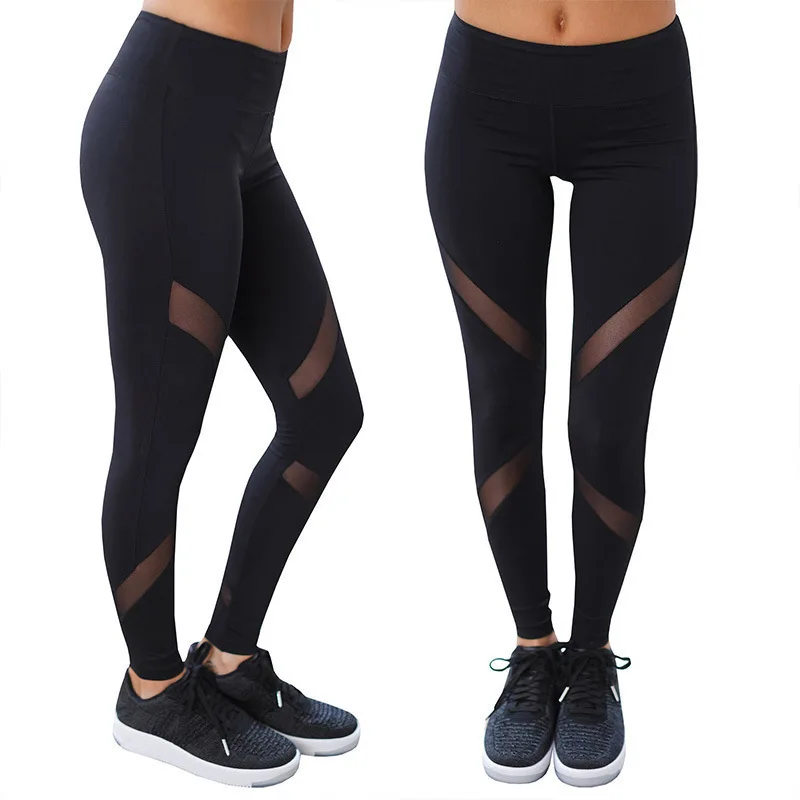 2019 New Fitness Leggings High Waist Sportswear Pans Patchwork Slim Trousers | Женская одежда