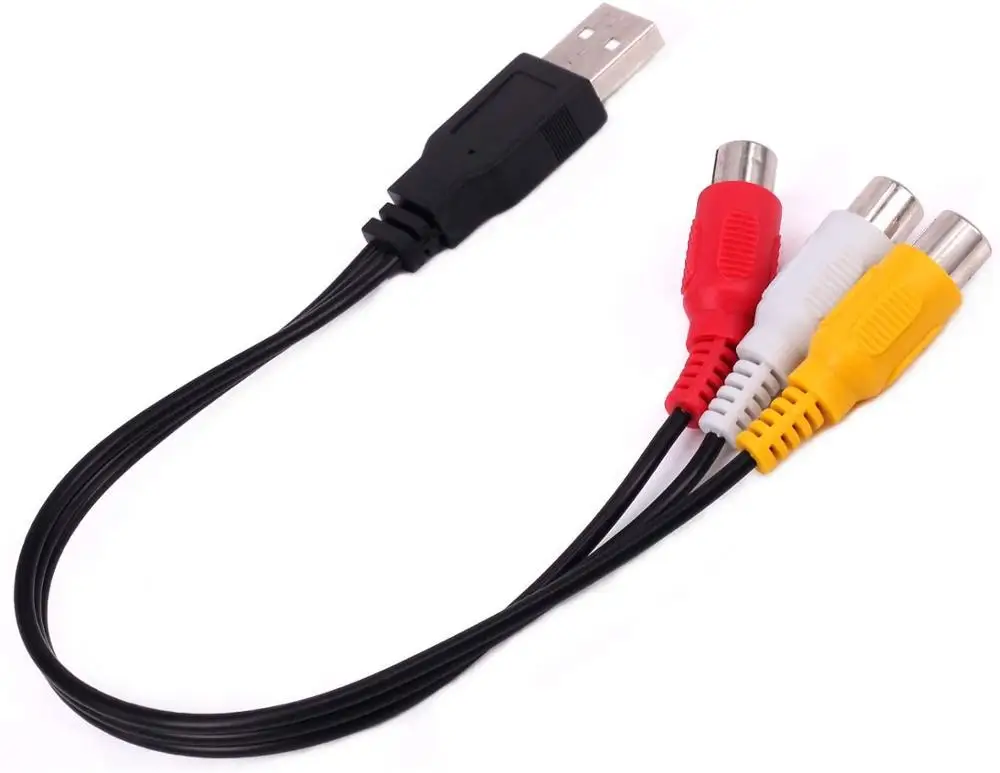 USB к 3RCA кабель A 2 0 папа 3 RCA Женский Видео Аудио захвата карты AV композитный