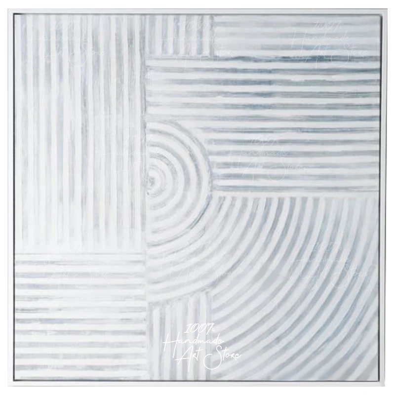 

home decoration accessories oil painting 100% Handmade Silver Flower Gentle Abstract Art For Living Room Modern High Quality