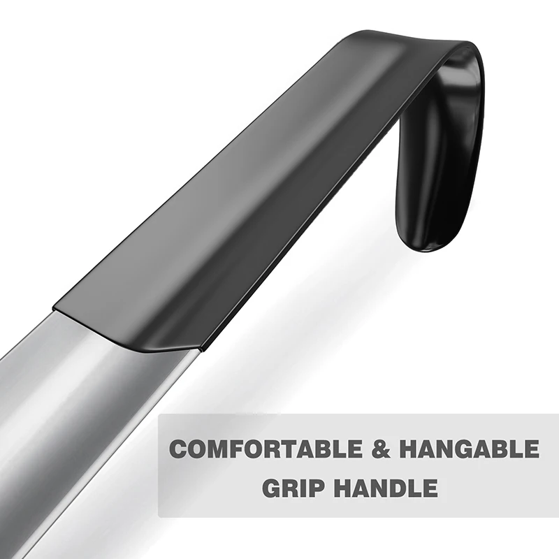 ZOMAKE Long Handle Shoe Horn Stainess Steel Shoe Spoon Set of 2. Travel SizeShoe With Leather Cover Shoe Horn Helper for Seniors