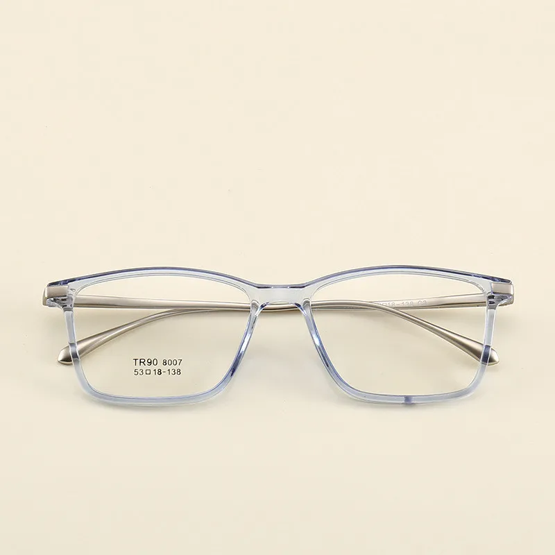 Квадратные очки для мужчин и женщин модные металлические оправа очков