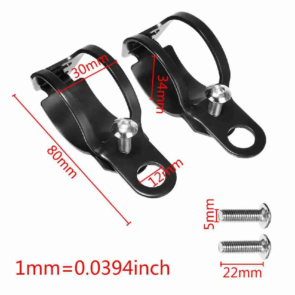 

Motorbike 1Pair Universal Motorcycle Turn Signal Lamp Headlight Mount Bracket Black Metal Clamp Holder For 33-43mm Front Fork