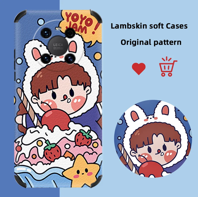 Чехол из овечьей кожи для Huawei P40 Pro P30 Mate 40 + 30 |