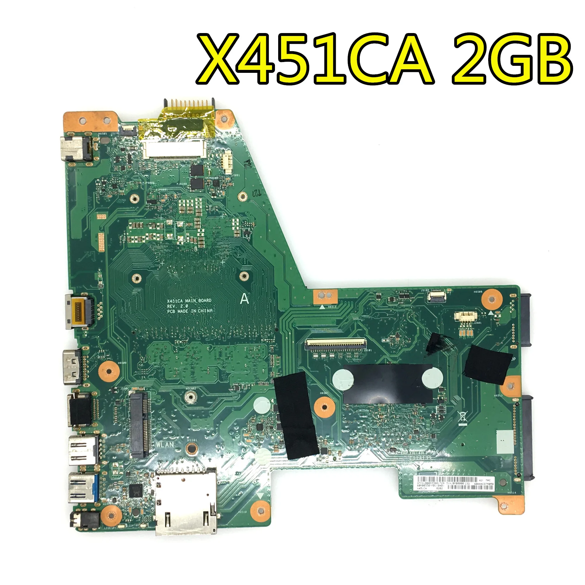 Материнская плата X451CA REV: 2 0 1007 CPU 2GB для ASUS X451C F451 F451C ноутбука системная Тест 100%