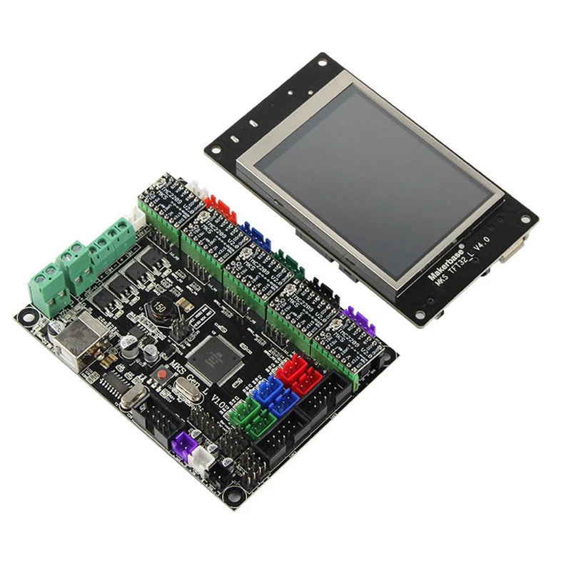 Makerbase 3D принтер аксессуары MKS GEN L + TMC2209 x 5 TFT32 цветной пресс экран драйвер