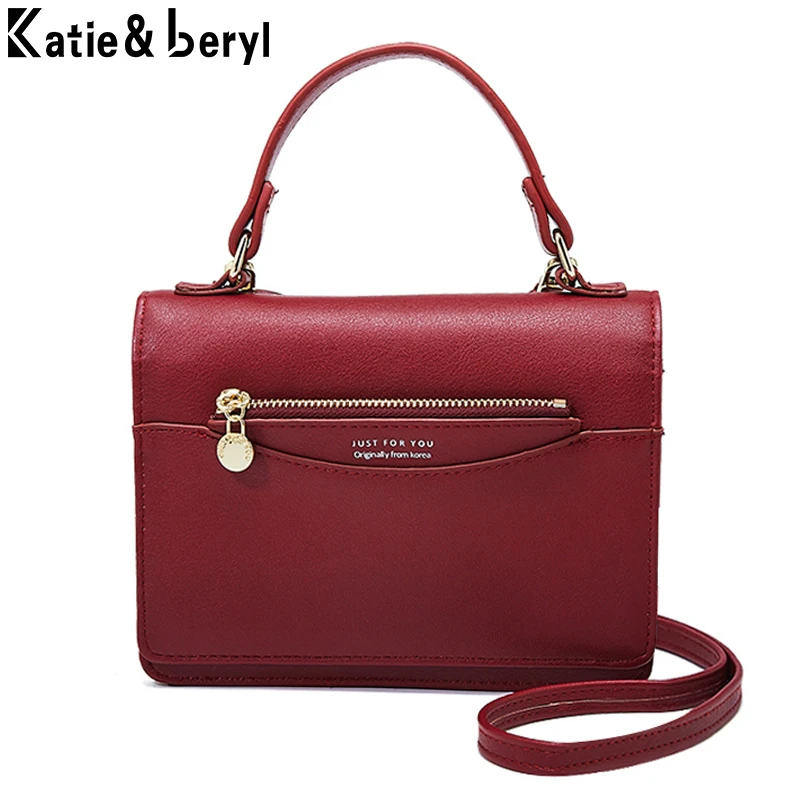 

2021 NEW Mini Women Messenger Bags Red Small Shoulder Bag Female Handbag Purse Artificial Leather Tote Crossbody Bag For Ladies