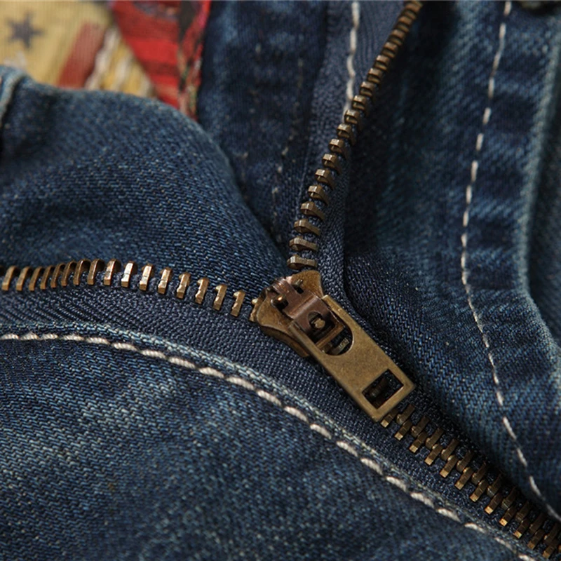 Рваные мужские повседневные брендовые модные джинсы высокого качества Прямые