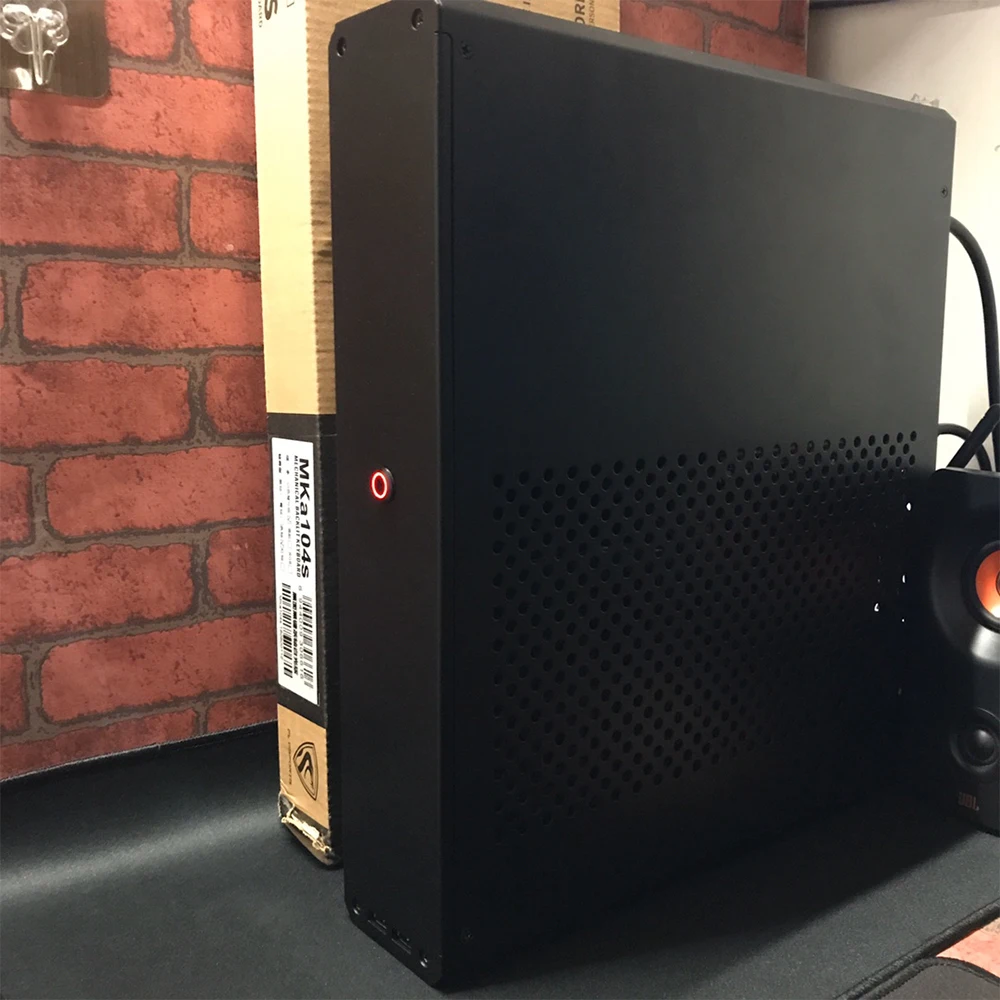Индивидуальные HTPC башня Супер тонкий портативный мини ITX Настольный чехол s SFF