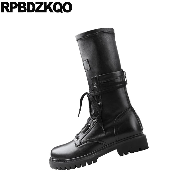 Зимняя дизайнерская обувь со шнуровкой женские роскошные ботинки до середины