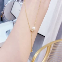 ins hot sale super pearl exquisite luxury round necklace adjustable clavicle rope water drop party necklace women daily jewelry
