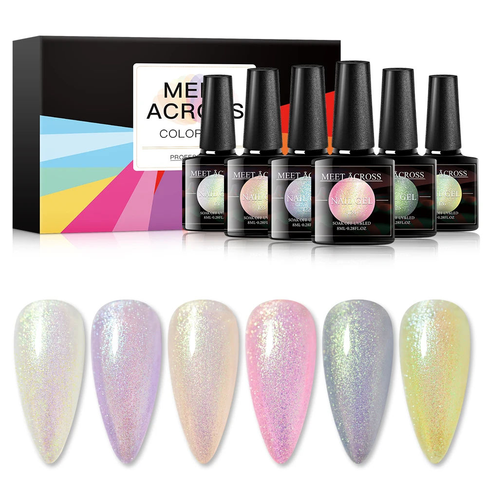 

Glitter Color Nail Gel Polish Set Long Lasting Soak Off LED Gel Nail Polish Lacquer Varnish Nail Art Salon Design Manicure