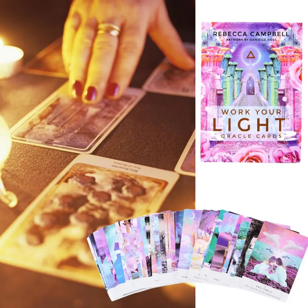 

New 44Pcs Tarot Cards Work Your Light Oracle Card Board Deck Games For Family Party Palying Cards Entertainment Games