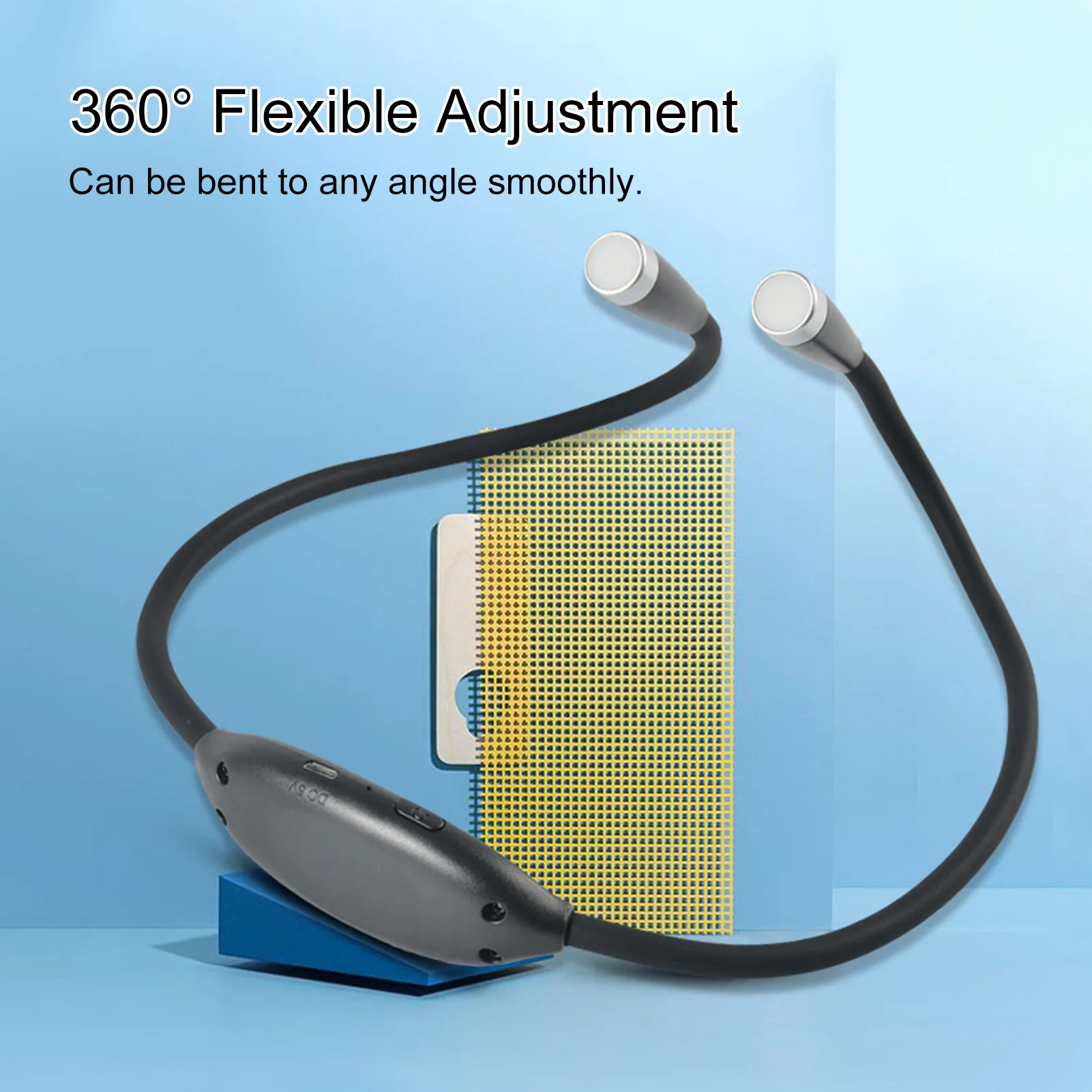 

Светодиодная лампа для чтения на шею, с USB-зарядкой, 360 °