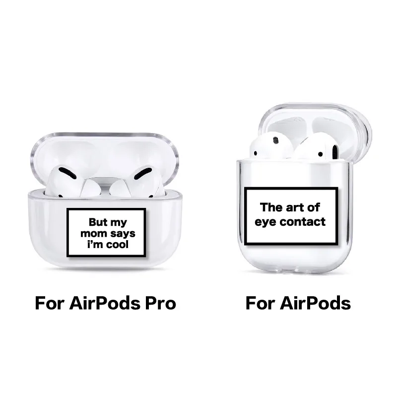 

Funny Memes Quote Slogan Swag Earphone Case For Apple iPhone Charging Box For AirPods Pro Hard Transparent Protective Cover