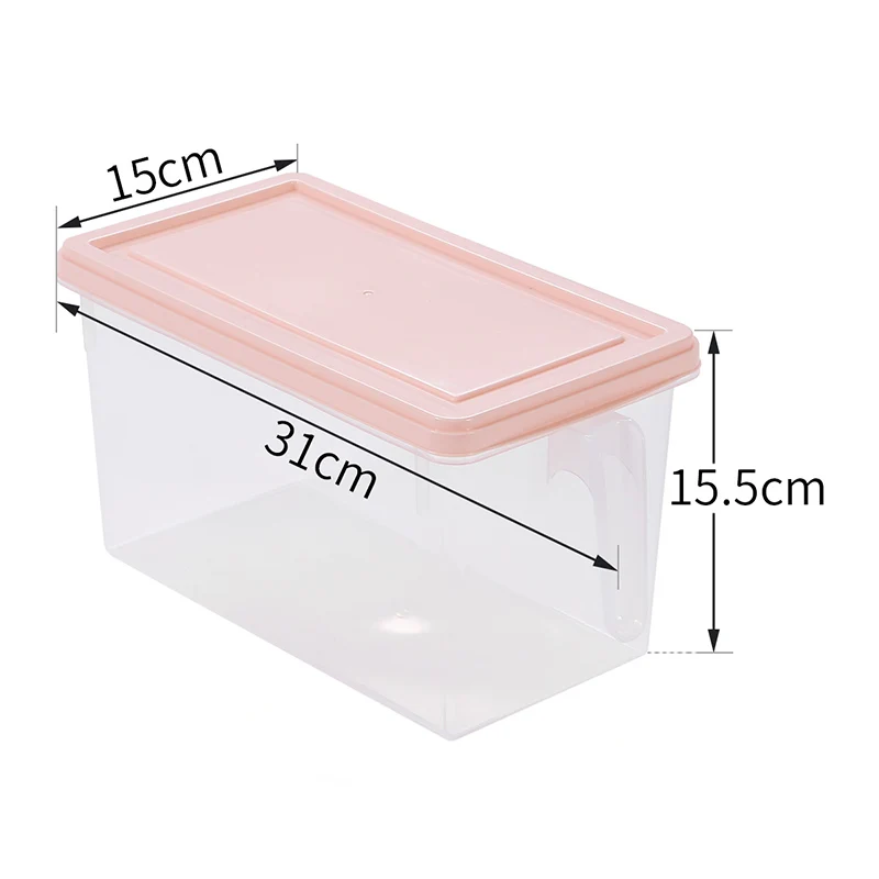 Кухонный Контейнер для хранения с крышкой Органайзер холодильника чехол ручкой