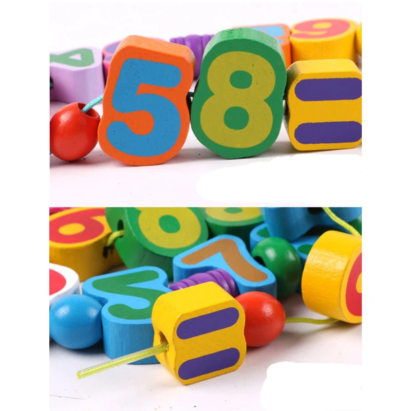 

Fruit Bead Toy Baby Beaded Bracelet Sub-wearing Rope Infant Early Childhood Cognitive Wooden Educational Toys Building Block