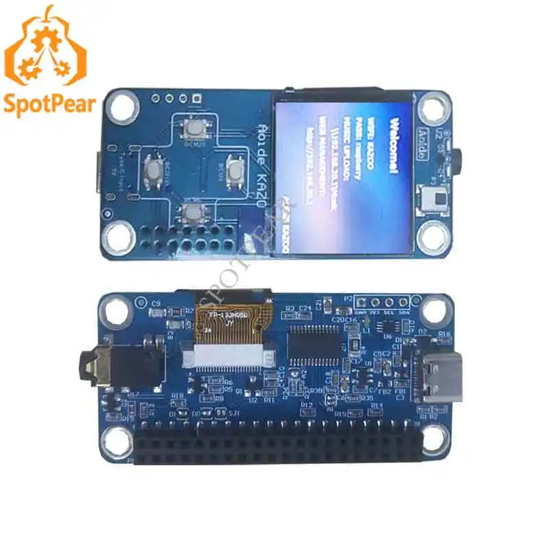 Raspberry Pi Zero ЖК-аудиоплеер I2C I2S модуль DAC переносная плата дисплей экран кнопки -