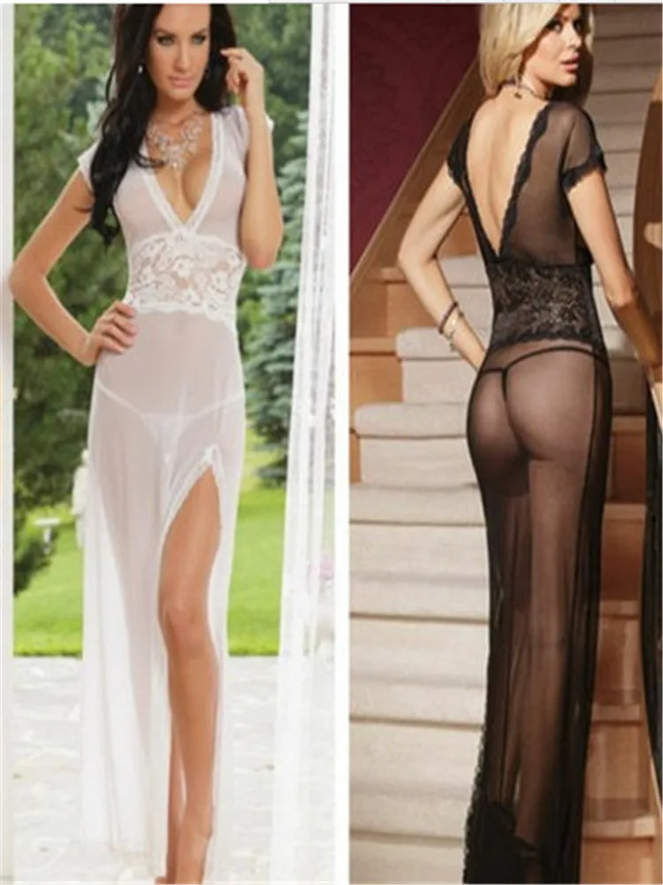 

Европейское и американское сексуальное нижнее белье, Тюлевая сексуальная форма, соблазнительная прозрачная сетчатая Ночная рубашка/белая ...